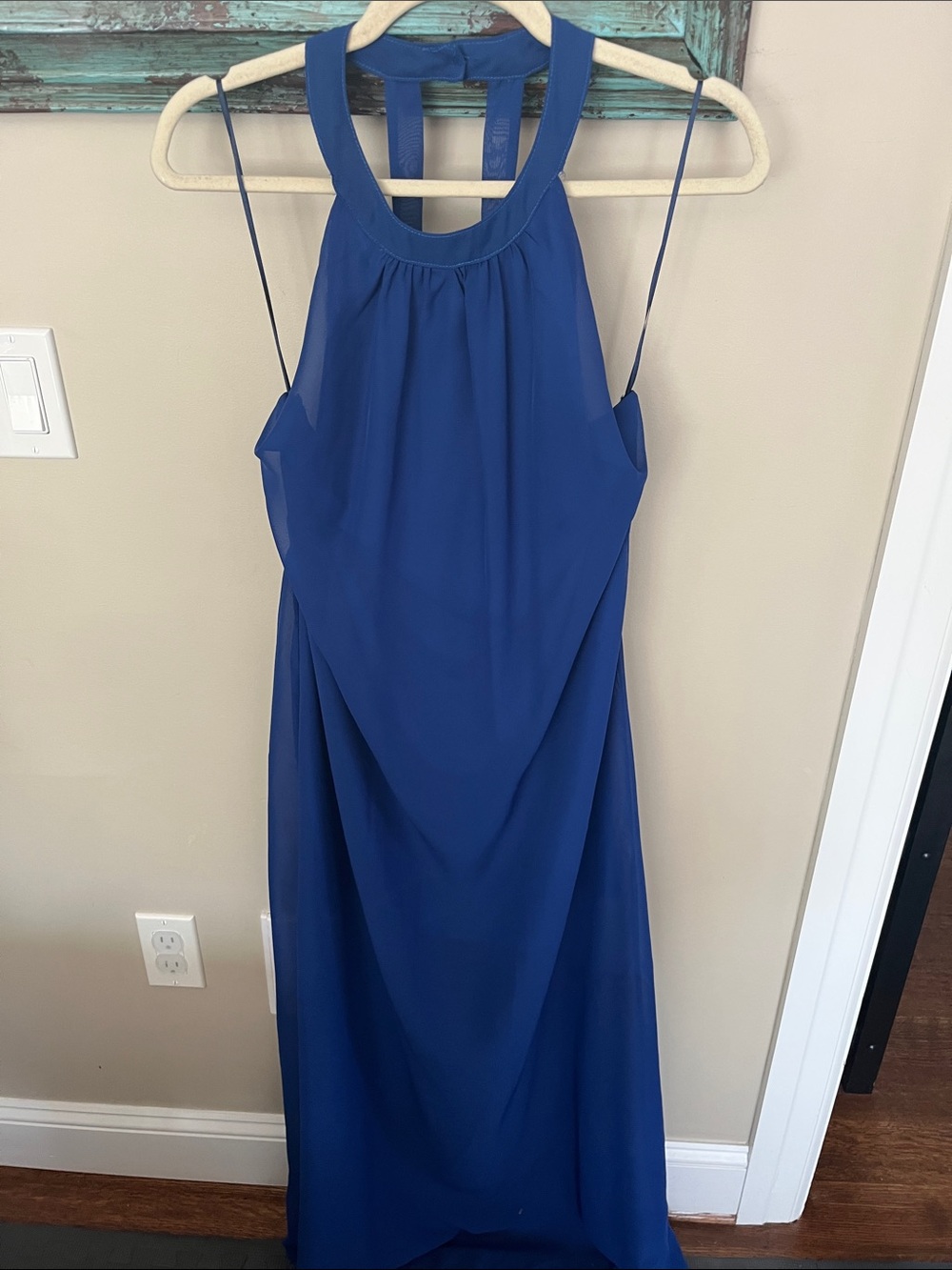 Socialite Royal Blue Halter Maxi Dress